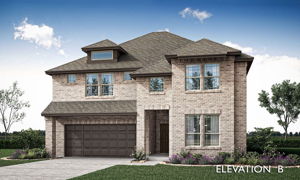Elevation B. 5br New Home in Waxahachie, TX