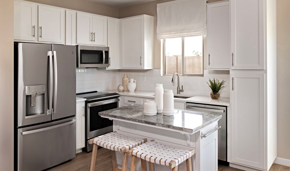 Kitchen with ample cabinet space