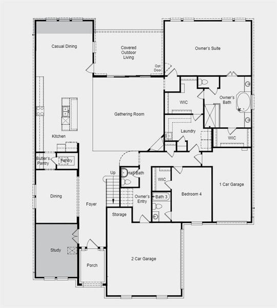 Structural options added include: Drop in tub at primary bathroom and a walk in shower, extended owners suite, study, media room, fireplace, bedroom 5/ bedroom 6/ bath 5 and 42'' entry door.