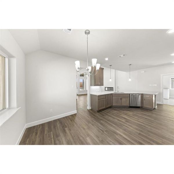 The Austin Floorplan - Kitchen and Dining Area