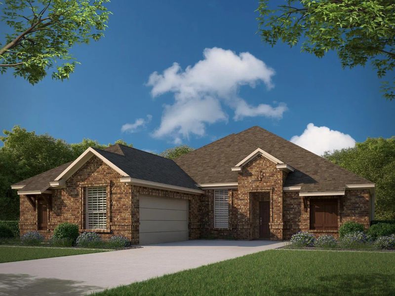 Elevation B | Concept 2404 at Abe's Landing in Granbury, TX by Landsea Homes