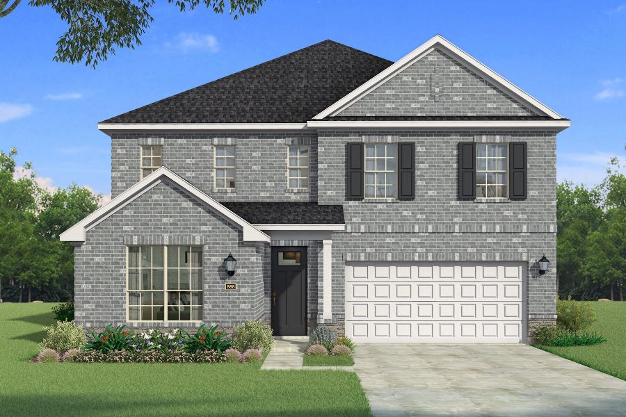 The Mirabel - Traditional 2 with Stone Elevation