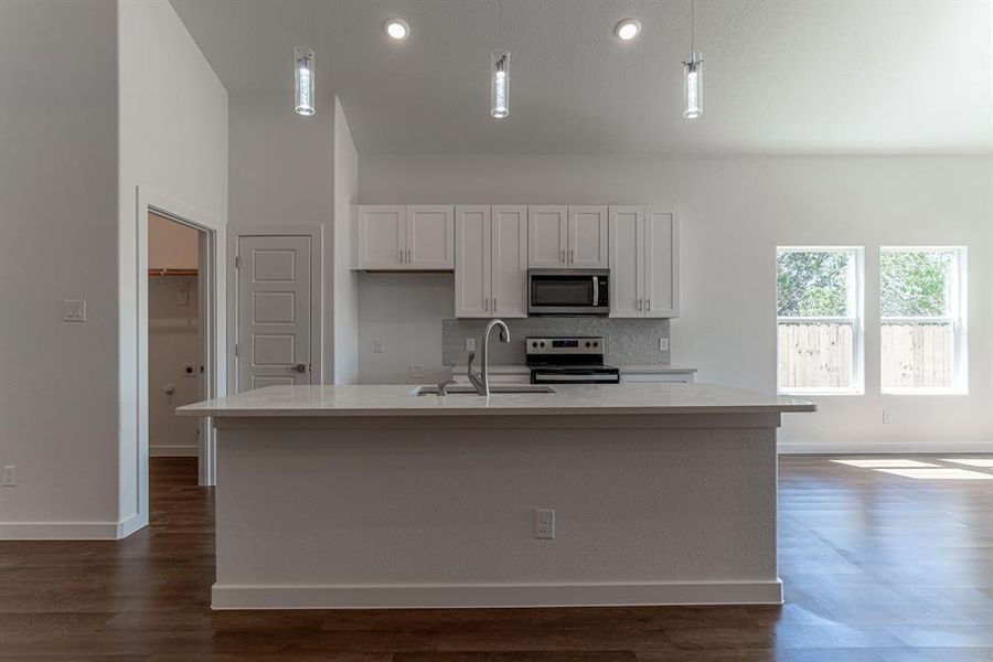 Kitchen island with bar seating