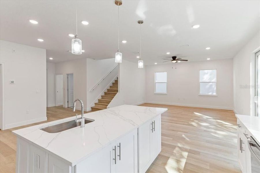 Oversized Kitchen Island with Additional Sink