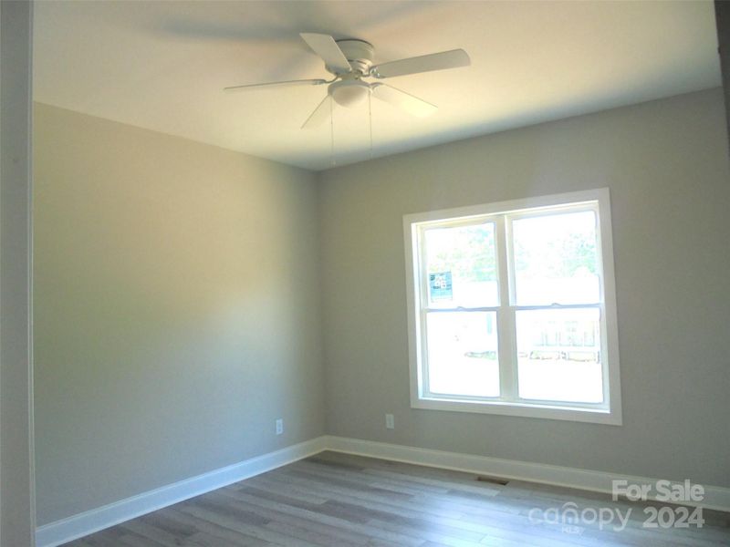 Bedroom #3 with ceiling fan-LVP flooring