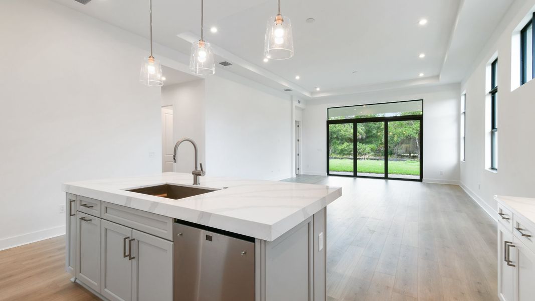 Kitchen into Great Room