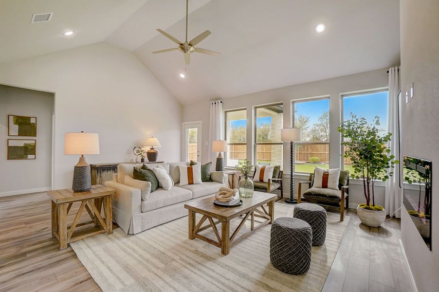 Living Room in the Stanley II home plan by Trophy Signature Homes