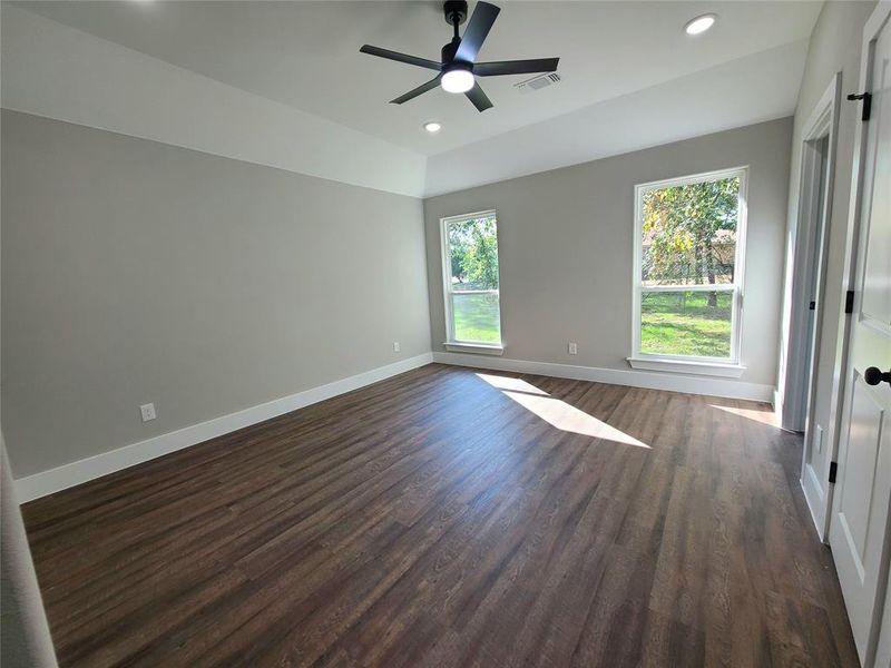 Primary Bedroom with split closet design