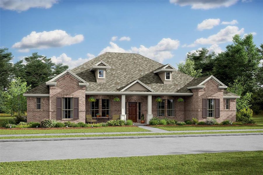 Stunning Elin home design by K. Hovnanian® Homes with elevation B in beautiful Lakeview. (*Artist rendering used for illustration purposes only.)