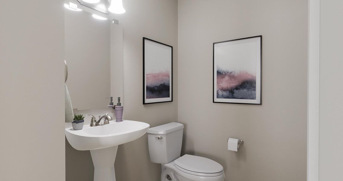 Powder Room - Barcelona - Inspired at Prairie Village in Brighton, Colorado by Landsea Homes