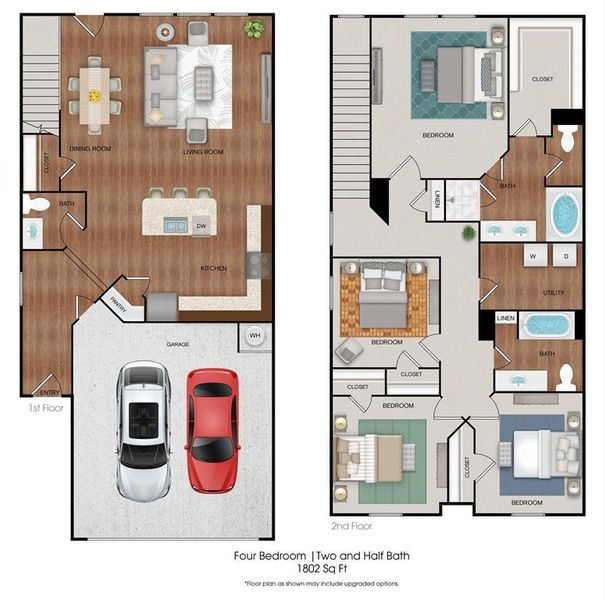 Floorplan shown may include upgraded features.