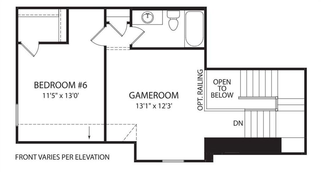 The Eastland II Second Level Floor Plan