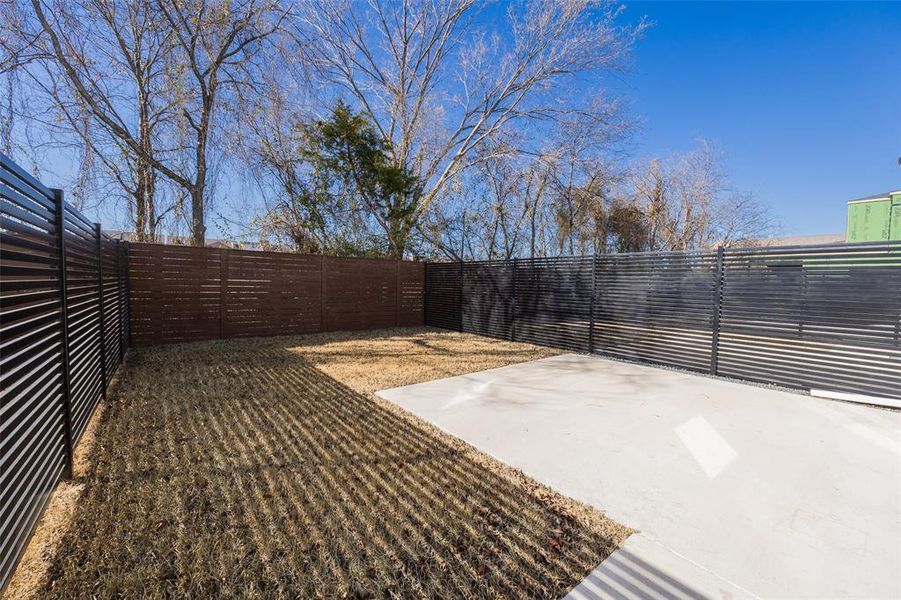 View of yard with a patio area