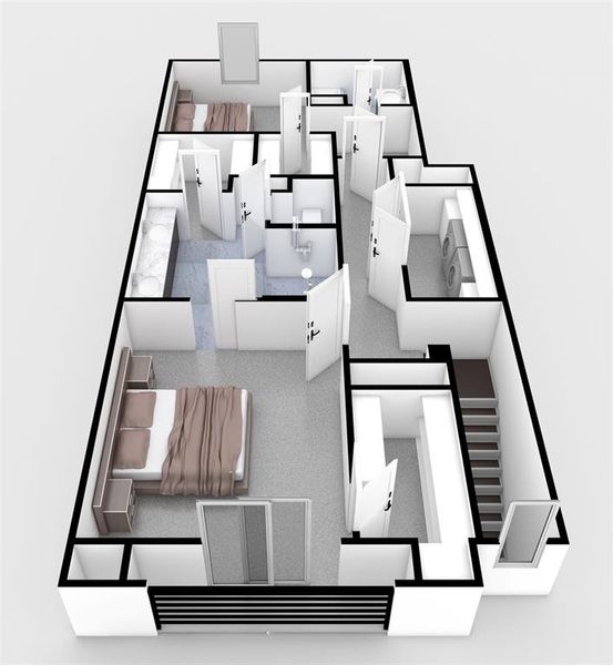 3D rendering of the third floor...