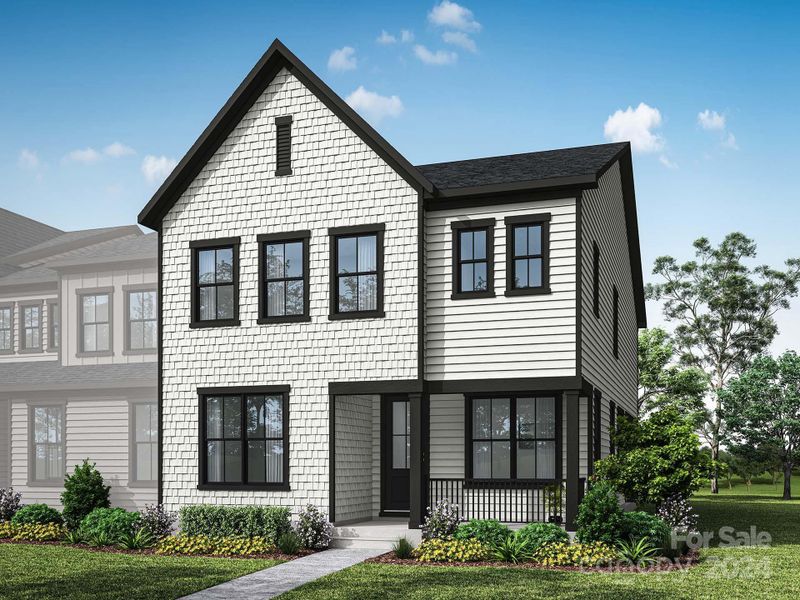 The Torrence at Seven Oaks - Exterior Style B Rendering *actual color scheme and orientation varies on this home