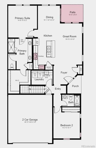 Structural options added: Outdoor living 1, and built in appliances.