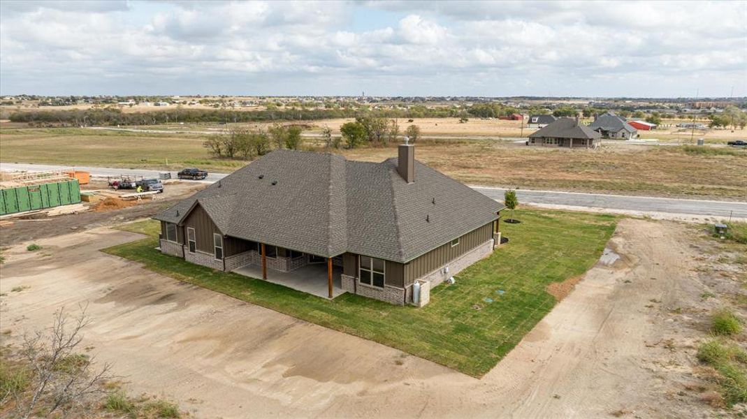 Birds eye view of property