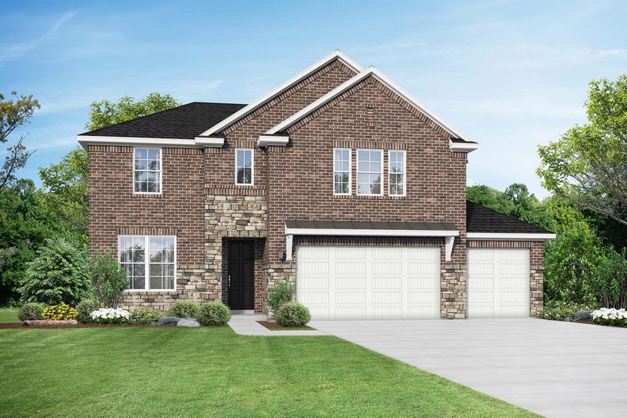 New construction Single-Family house The Sequoia A with 3-Car Garage, 5002 Mesa Cove Drive, Katy, TX 77493 - photo