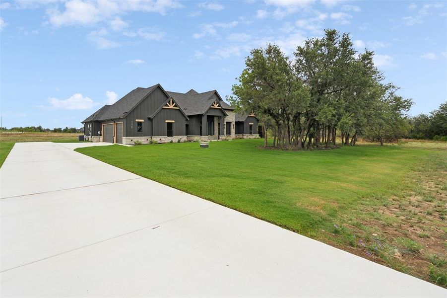 View of front of home with a front lawn