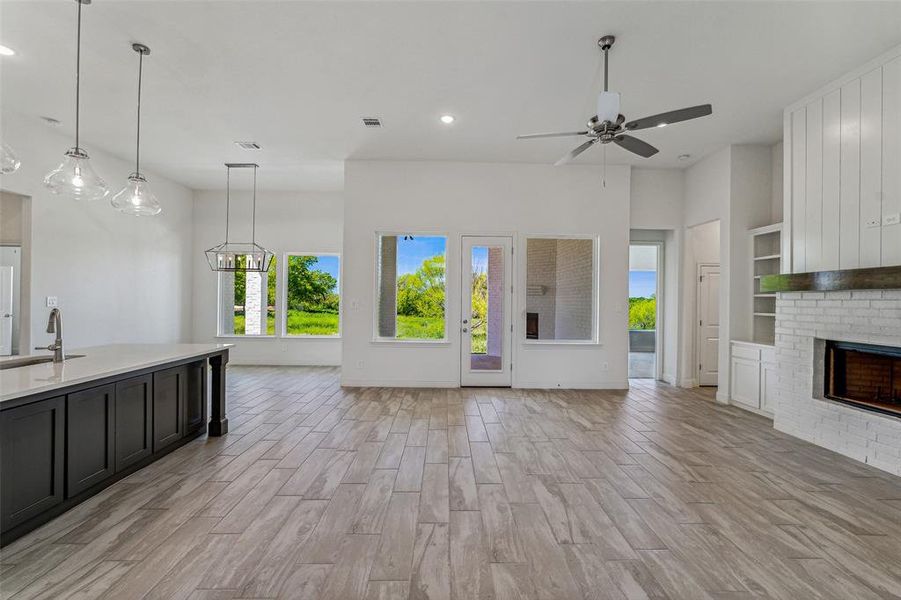 View of Family Room from the Front Door