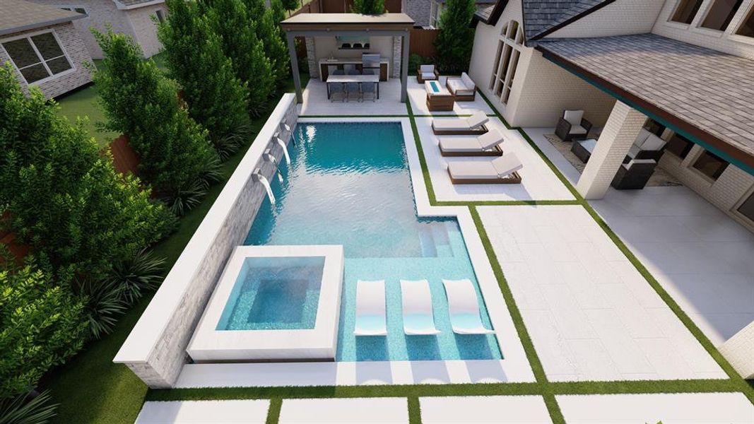 Build your own backyard paradise! *This photo has been virtually rendered to show the backyards possibilities.