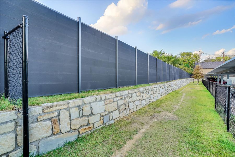 Gated dog run for your pet family to run off leash and get the zoomies out.