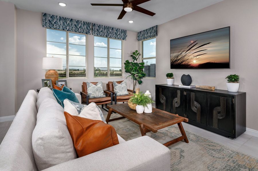 Great Room | Chartreuse | Greenpointe at Eastmark | New homes in Mesa, Arizona | Landsea Homes