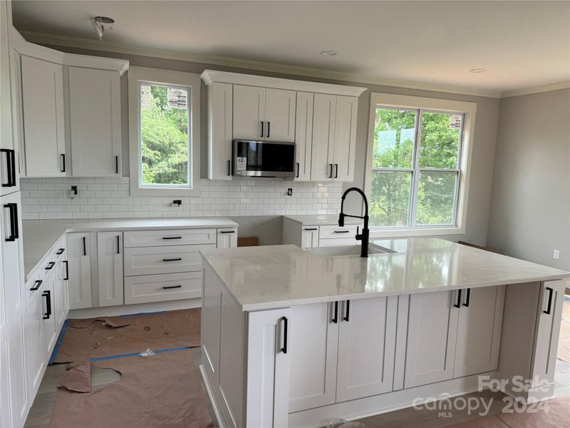 Large kitchen with upgraded LG stainless appliances