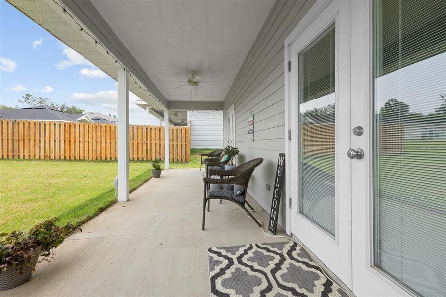 Expansive Covered Back Patio