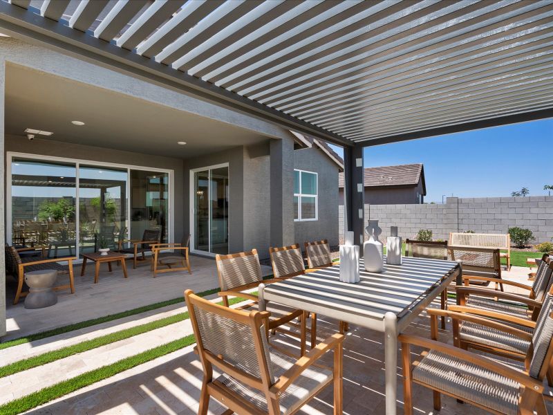 Backyard in the Bailey Floorplan at Bella Vista Trails