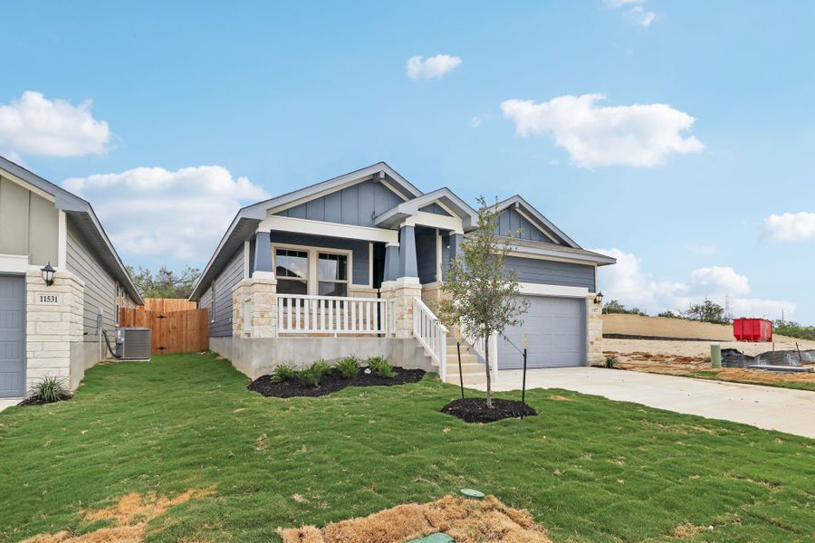 Front exterior of the Callaghan floorplan at a Meritage Homes community.