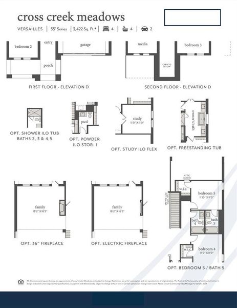 This outstanding floor plan features elevation B, the optional powder bath, walkin in shower in bath 2, study and so much more!