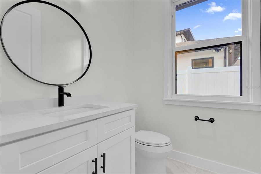 Half bath in the downstairs living area