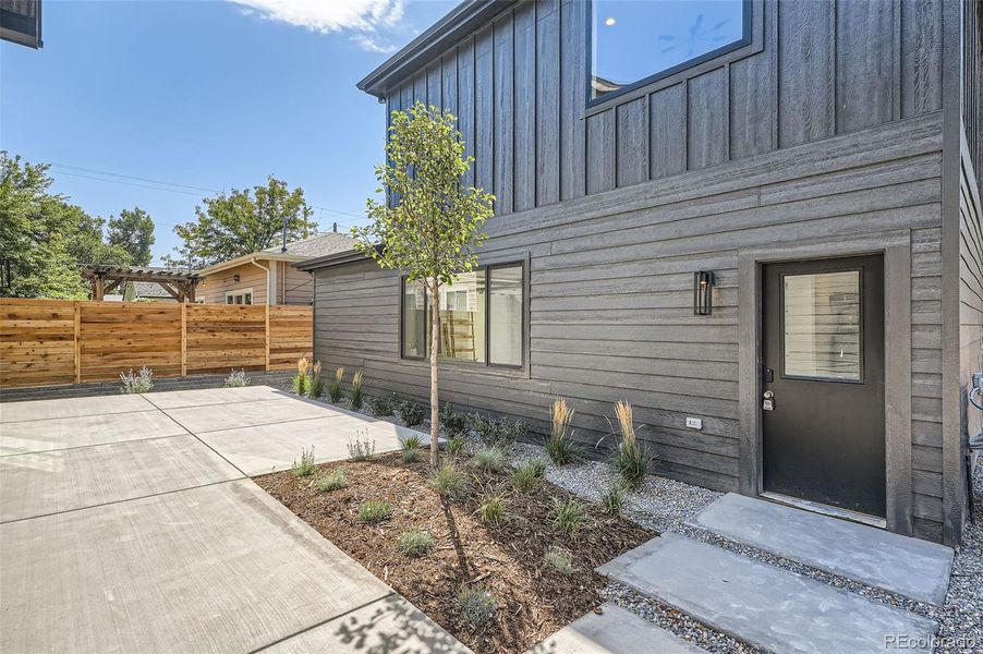 Expansive backyard patio perfect for relaxing and entertaining.