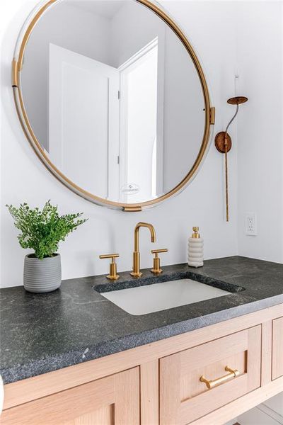 Bathroom featuring vanity