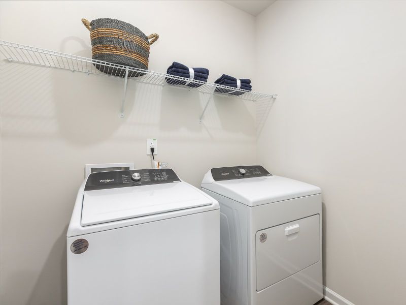 Laundry in the Chandler floorplan at a Meritage Homes community in Angier, NC.