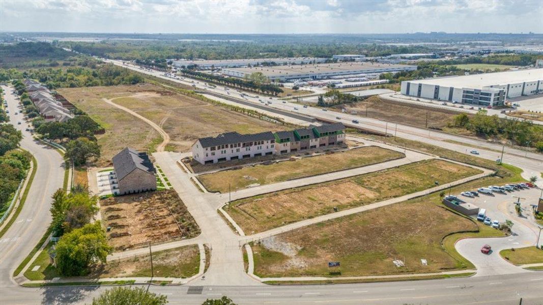 Birds eye view of property