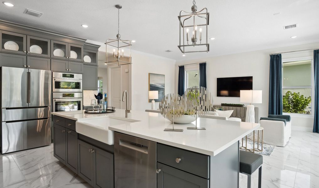 Classic kitchen with white apron sink