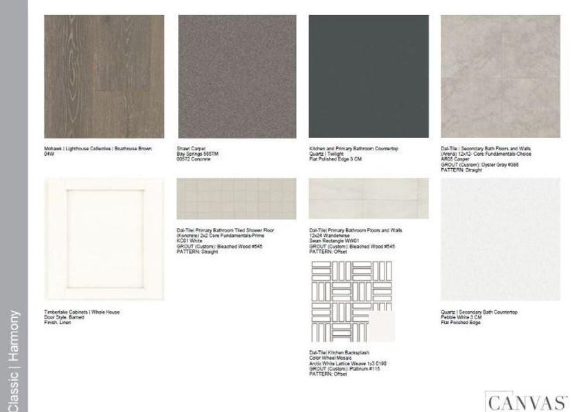 Design Selections. Home is currently under construction, selections subject to change.