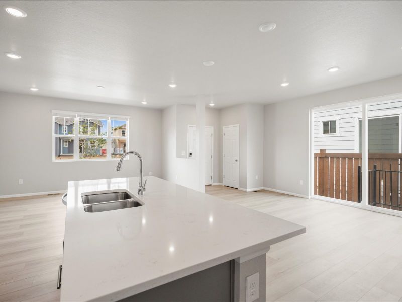 The Telluride floorplan interior image taken at a Meritage Homes community in Northern Colorado.