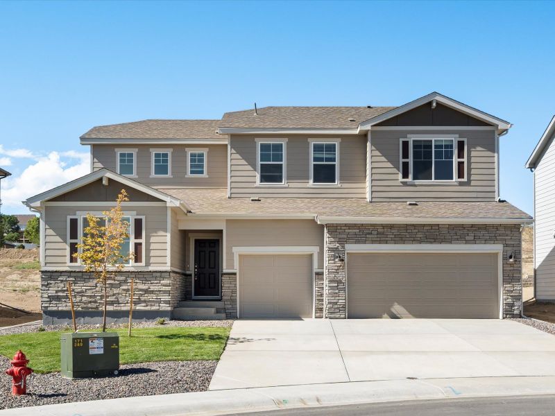 The Berthoud floorplan exterior image taken at a Meritage Homes community in Northern, Colorado.