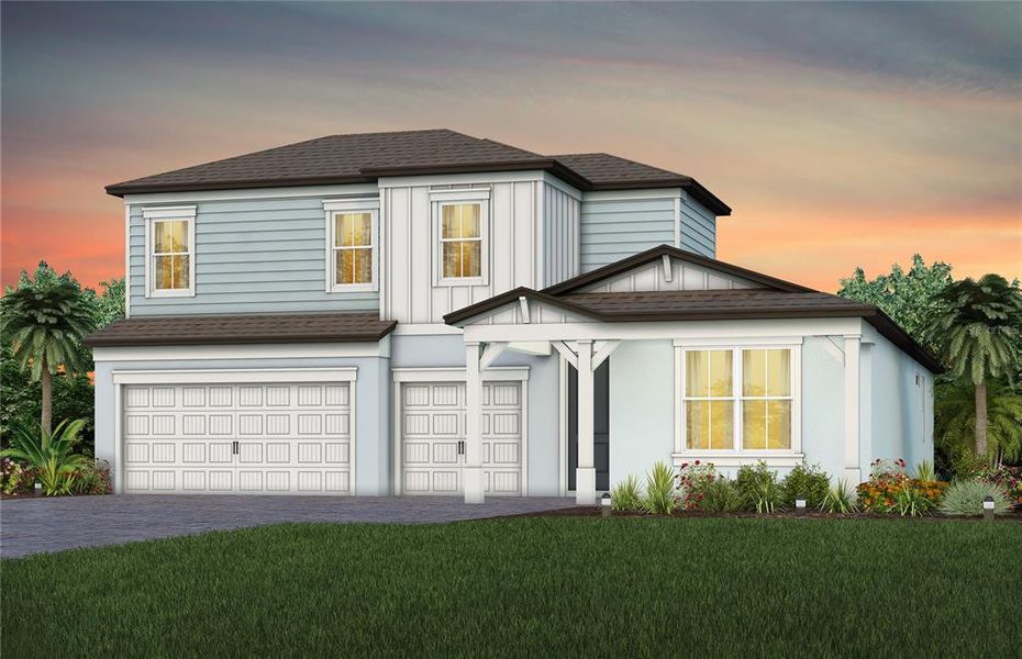 New construction Single-Family house 5341 Everlong Drive, Apollo Beach, FL 33572 Mahogany- photo