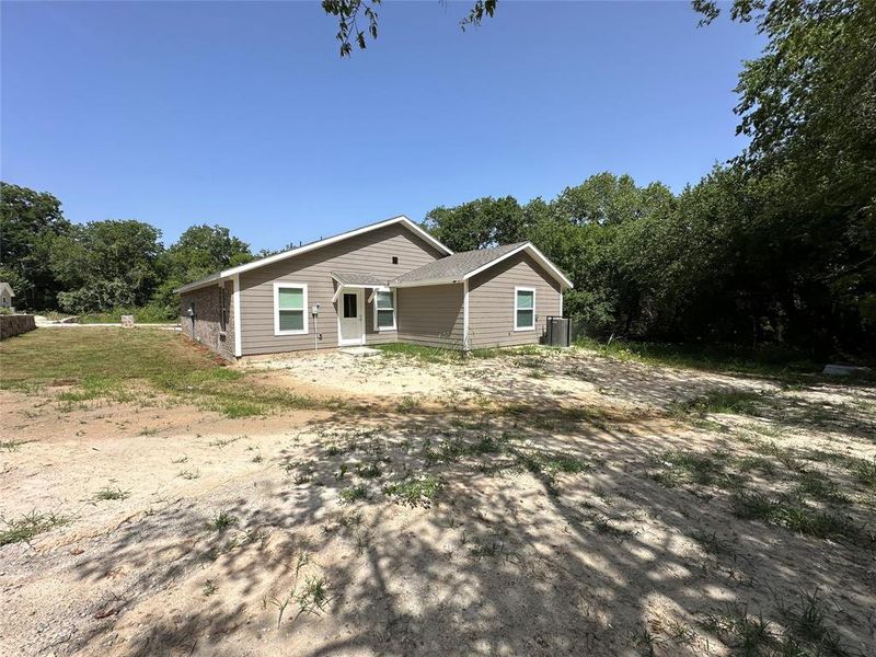 View of single story home