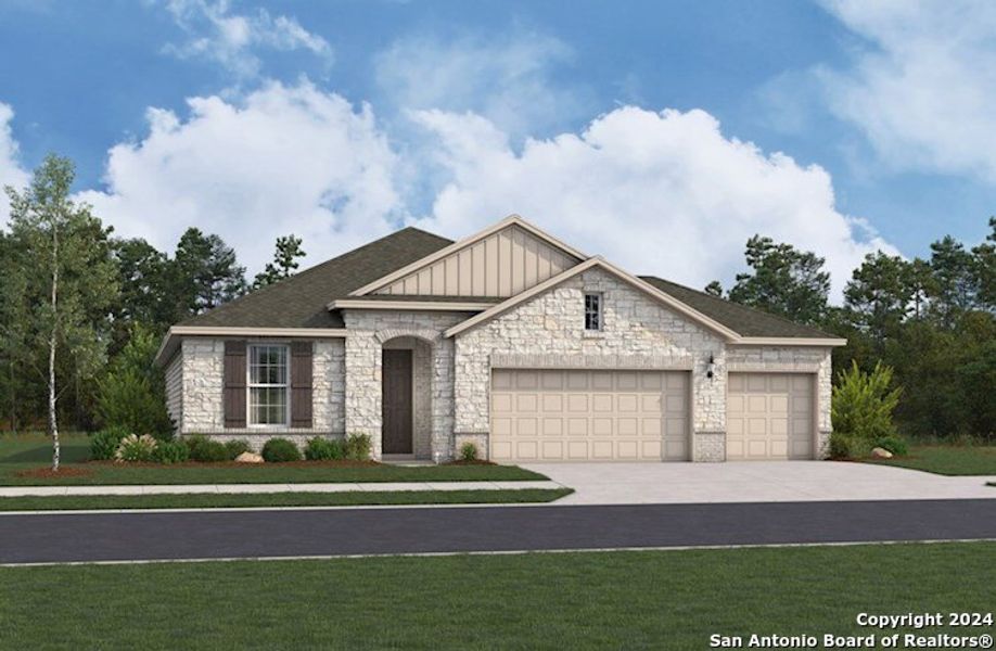 New construction Single-Family house 128 Red Deer Place, Cibolo, TX 78108 Teton- photo