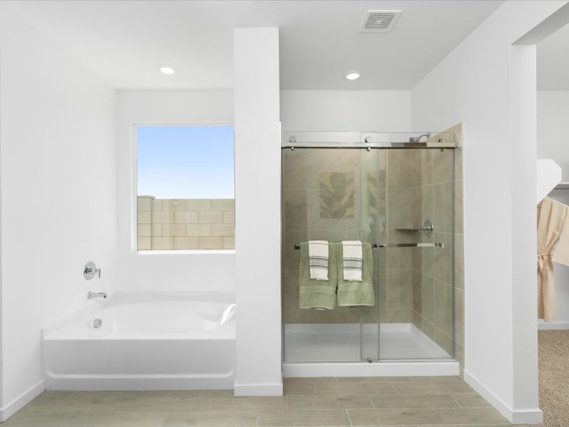 Bathroom in Bailey Floorplan modeled at Rancho Mirage