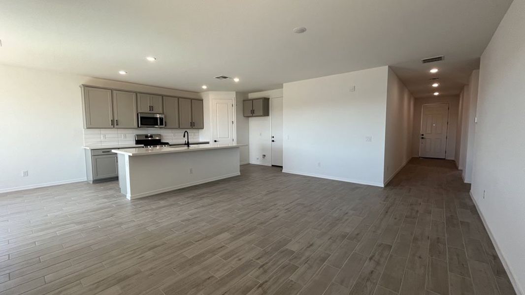 Great room and kitchen