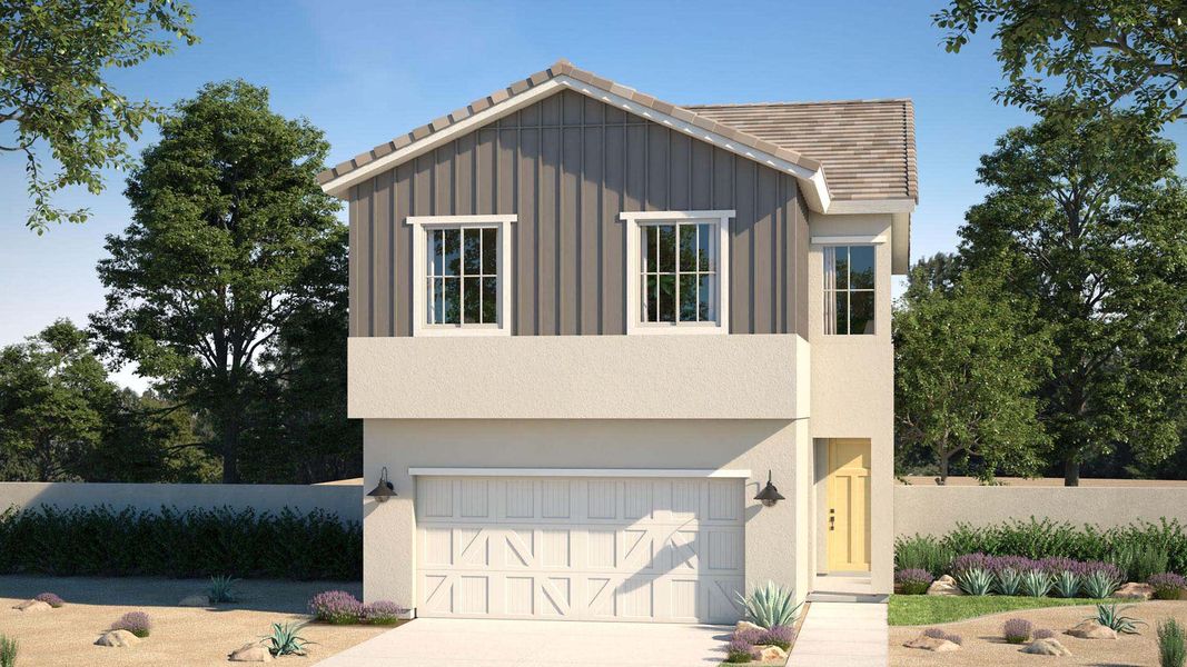 Farmhouse Elevation | Chartreuse | Greenpointe at Eastmark | New homes in Mesa, Arizona | Landsea Homes