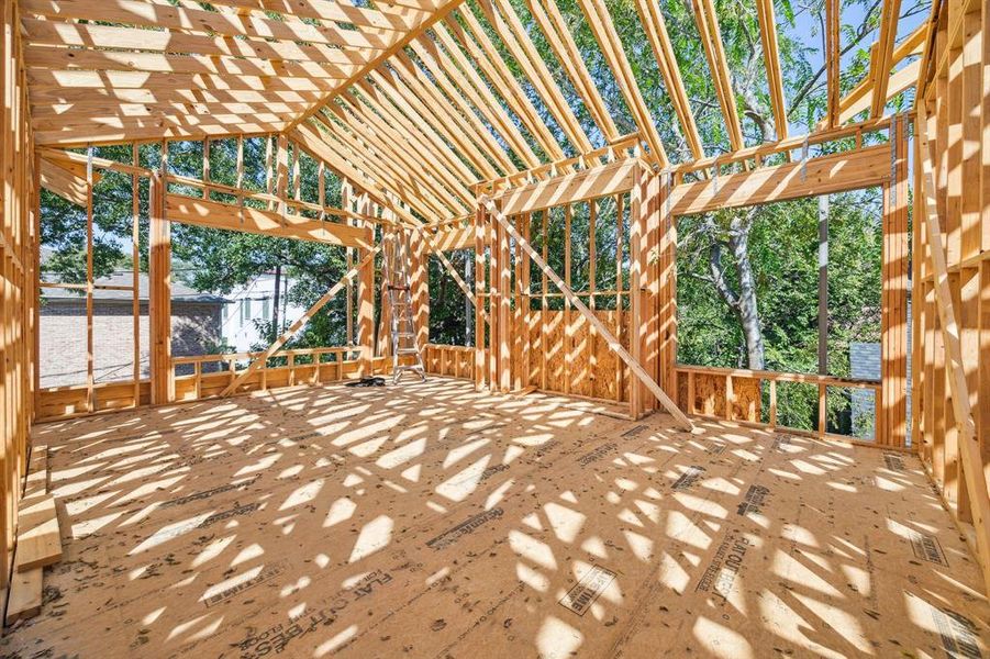 Primary Bedroom!  There is an absolutely stunning tree in the back yard.  Picture of construction as of October 7, 2024.