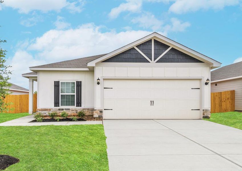 The Jasper is a beautiful home with siding.