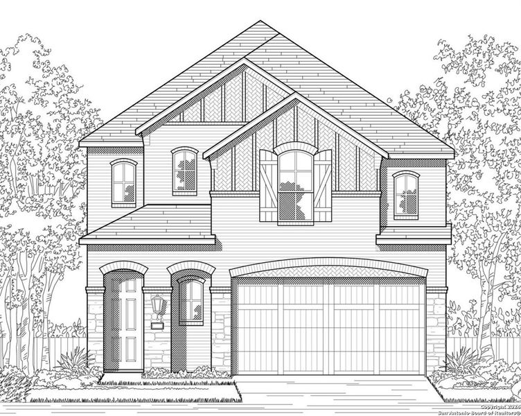 New construction Single-Family house 212 Bodensee Place, New Braunfels, TX 78130 Easton Plan- photo